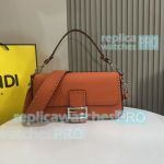 Replica Fend--i Baguette Orange Crossbody Bag Medium Size